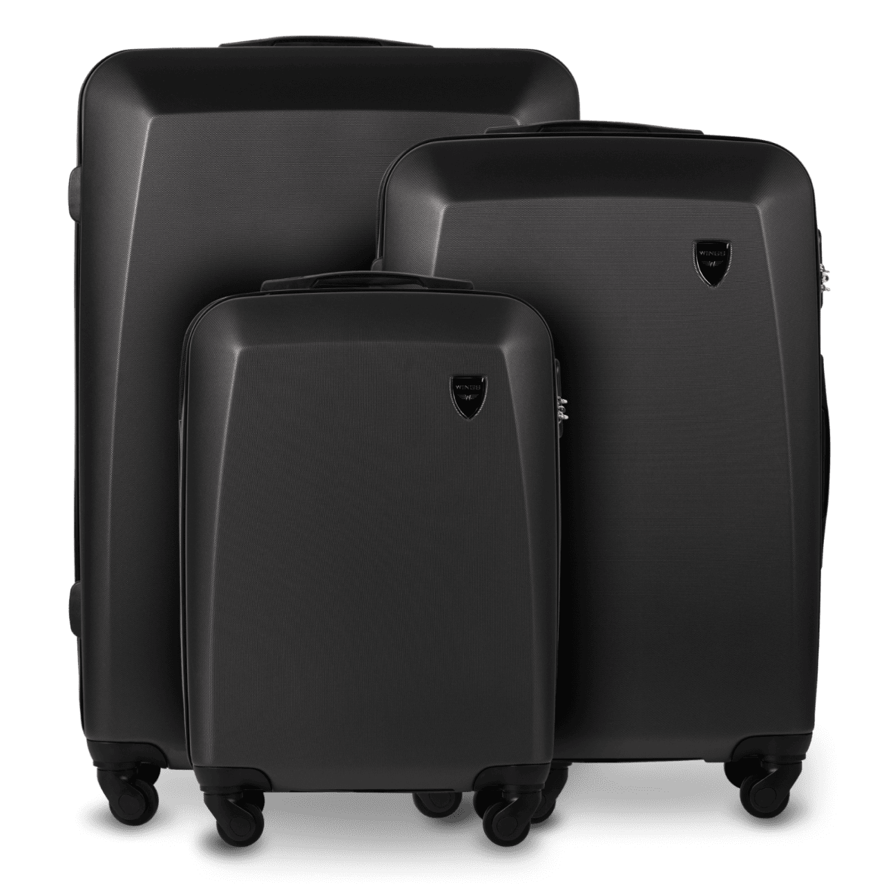 ZESTAW 3 WALIZEK WINGS PLOVER DARK GREY