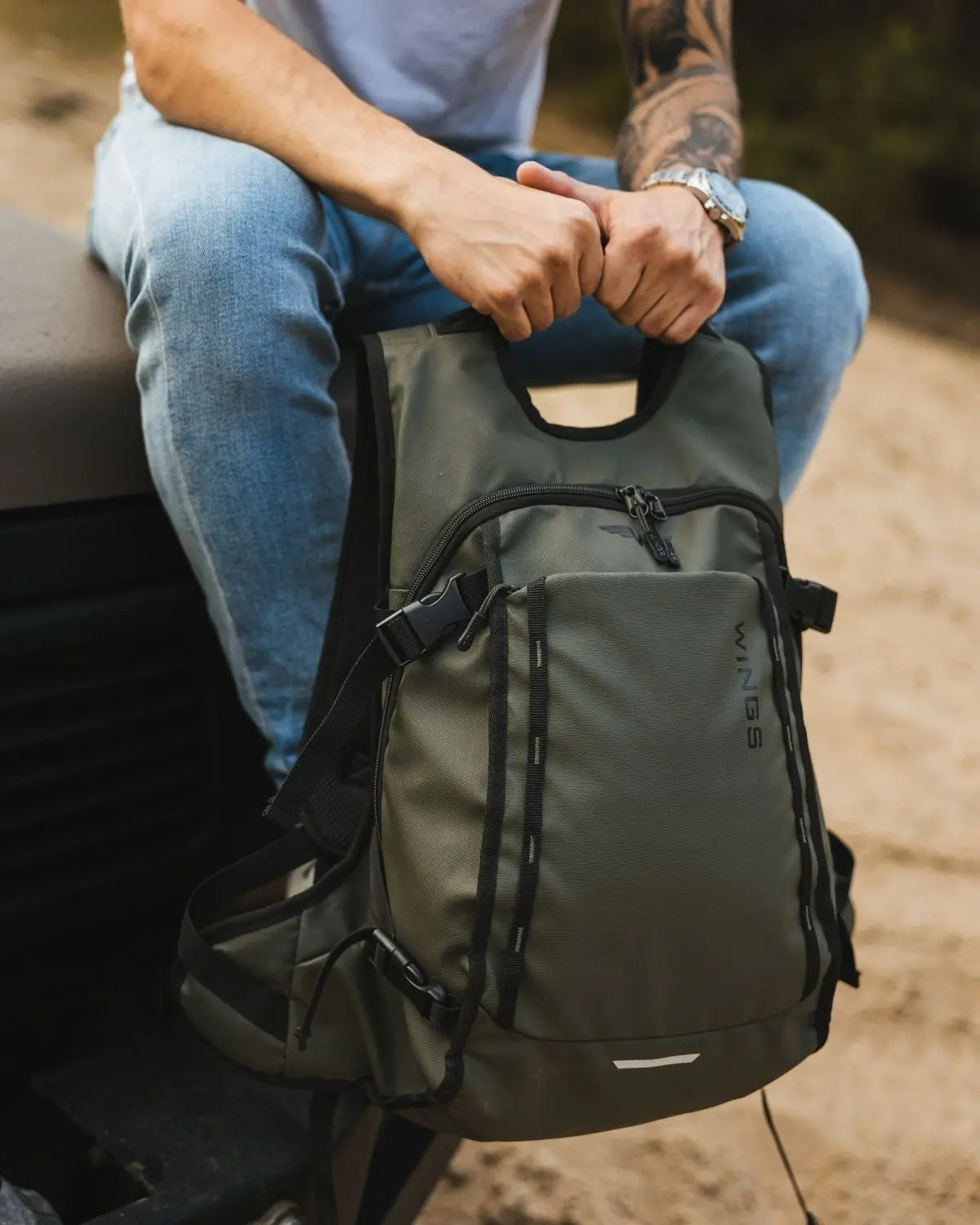 WINGS Plecak podróżny ROOK dark green ROOK COLLECTION