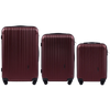 ZESTAW 3 WALIZEK WINGS FLAMINGO BURGUNDY