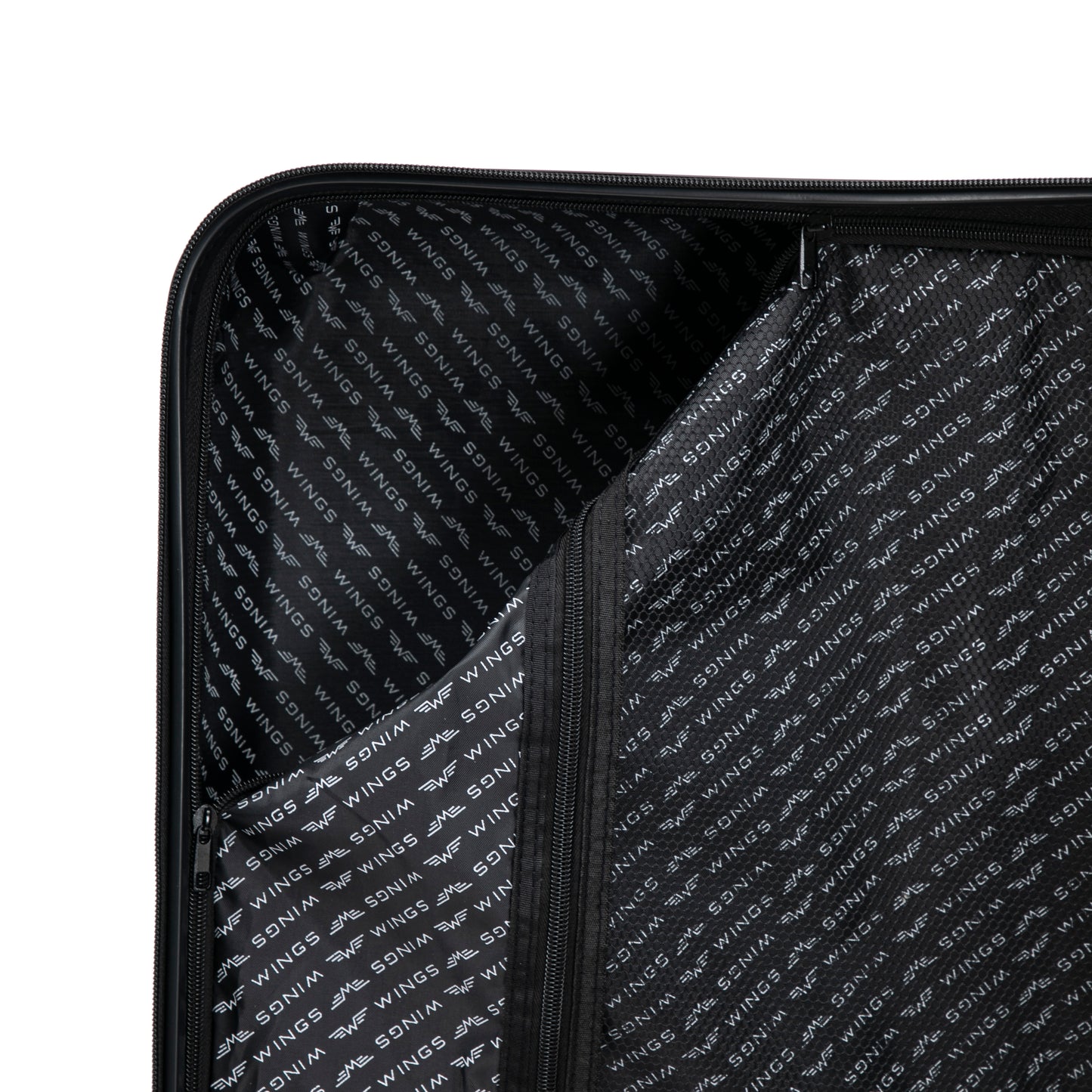 Zestaw walizek WINGS Merlin 3 szt. z 100% poliwęglanu BLACK