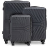 Zestaw walizek WINGS Merlin 3 szt. z 100% poliwęglanu BLACK