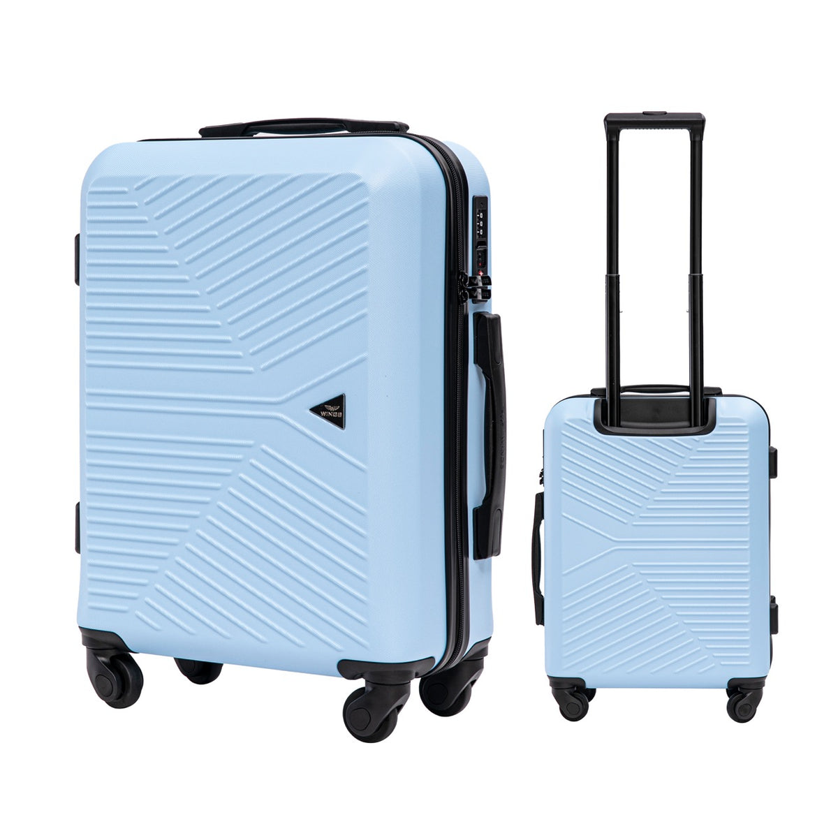 Zestaw walizek WINGS Merlin 3 szt. z 100% poliwęglanu LIGHT BLUE
