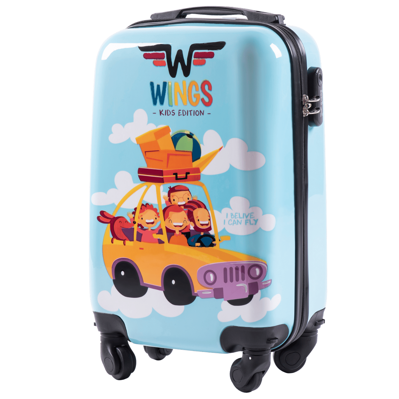 WINGS KIDS Walizka kabinowa twarda Jay Car 18" KIDS COLLECTION