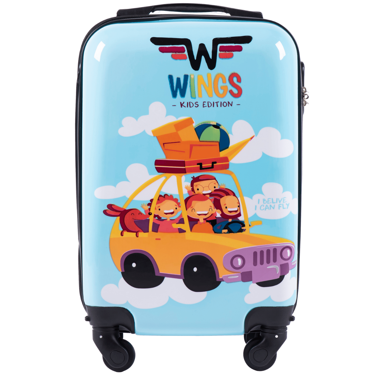 WINGS KIDS Walizka kabinowa twarda Jay Car 18" KIDS COLLECTION