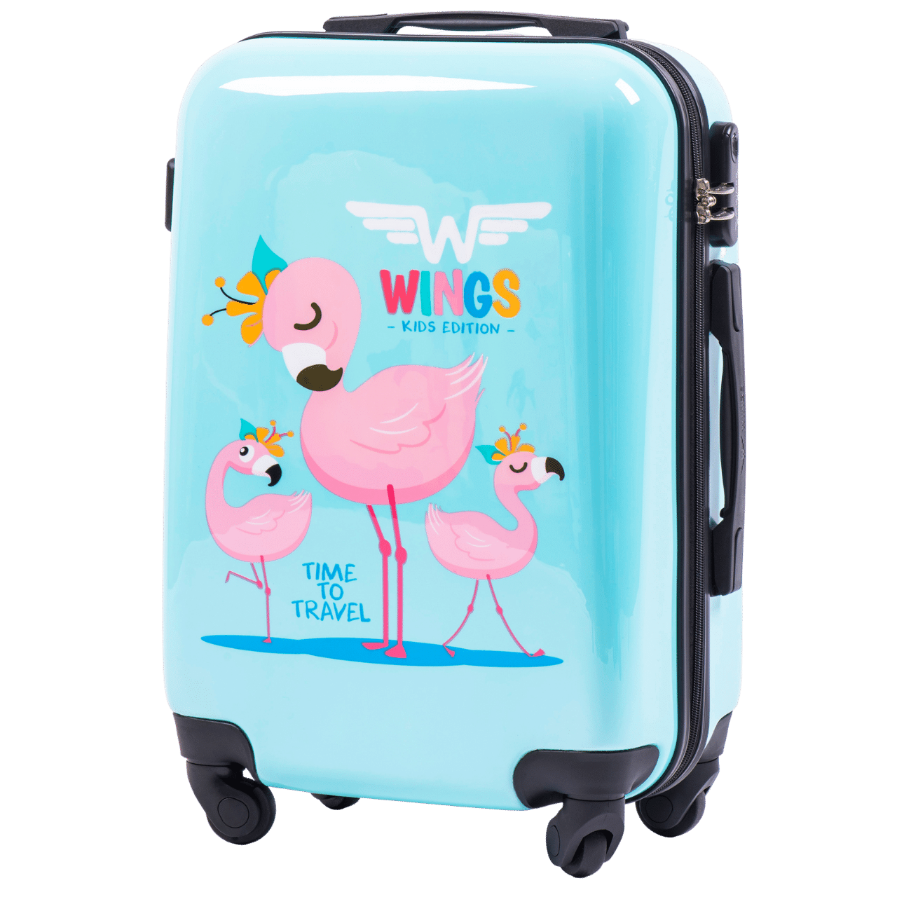 WINGS KIDS Walizka kabinowa twarda Jay Flamingo 20"