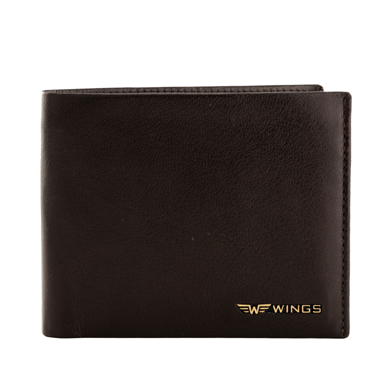 Męski brązowy portfel WINGS z naturalnej skóry bydlęcej