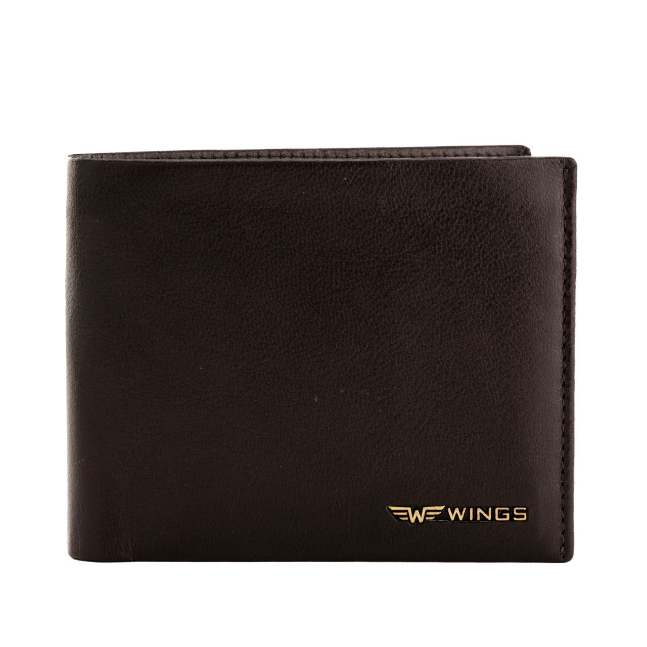 Męski portfel WINGS z naturalnej skóry bydlęcej Brown