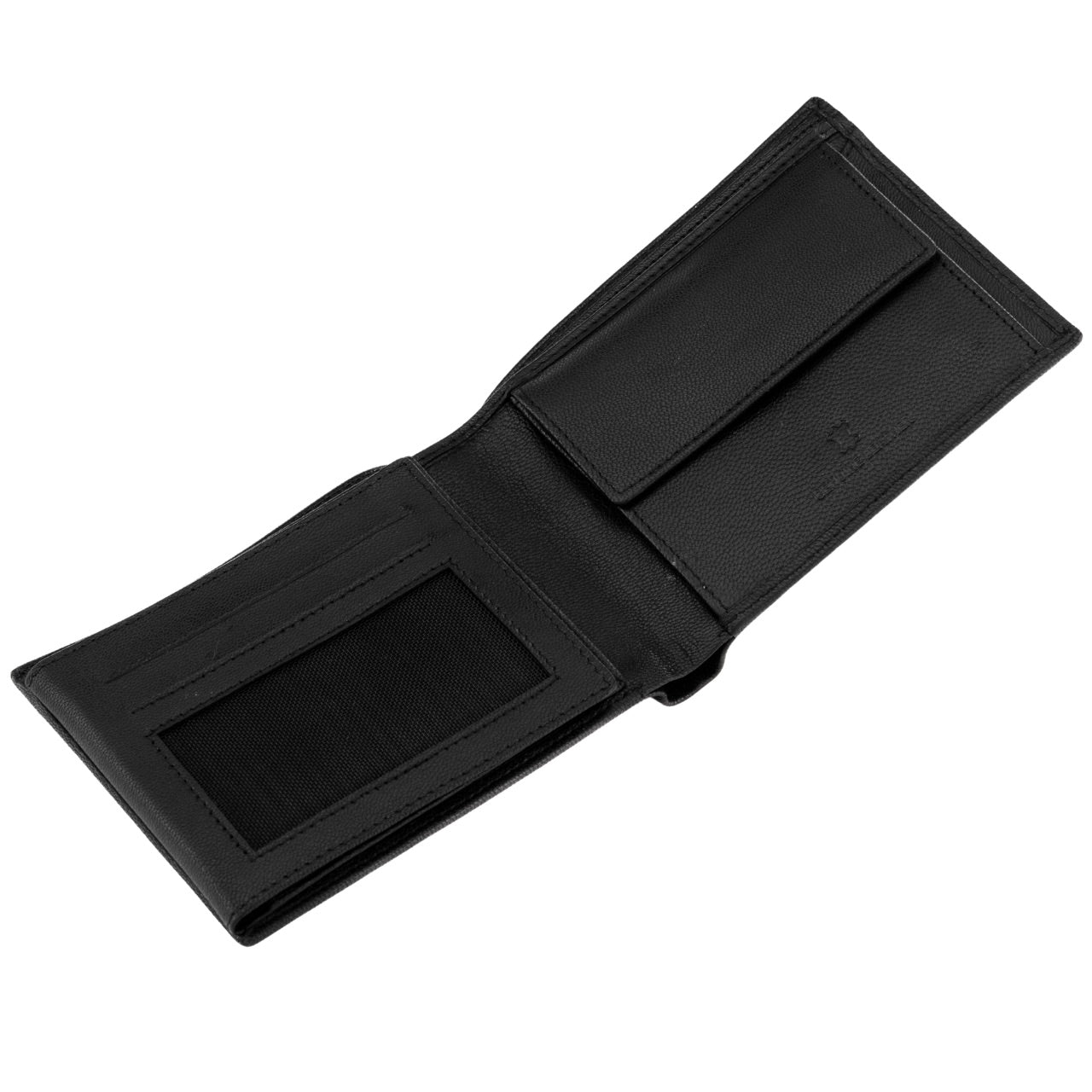Męski portfel WINGS z naturalnej skóry koziej Black