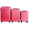 ZESTAW 3 WALIZEK WINGS FLAMINGO ROSE RED