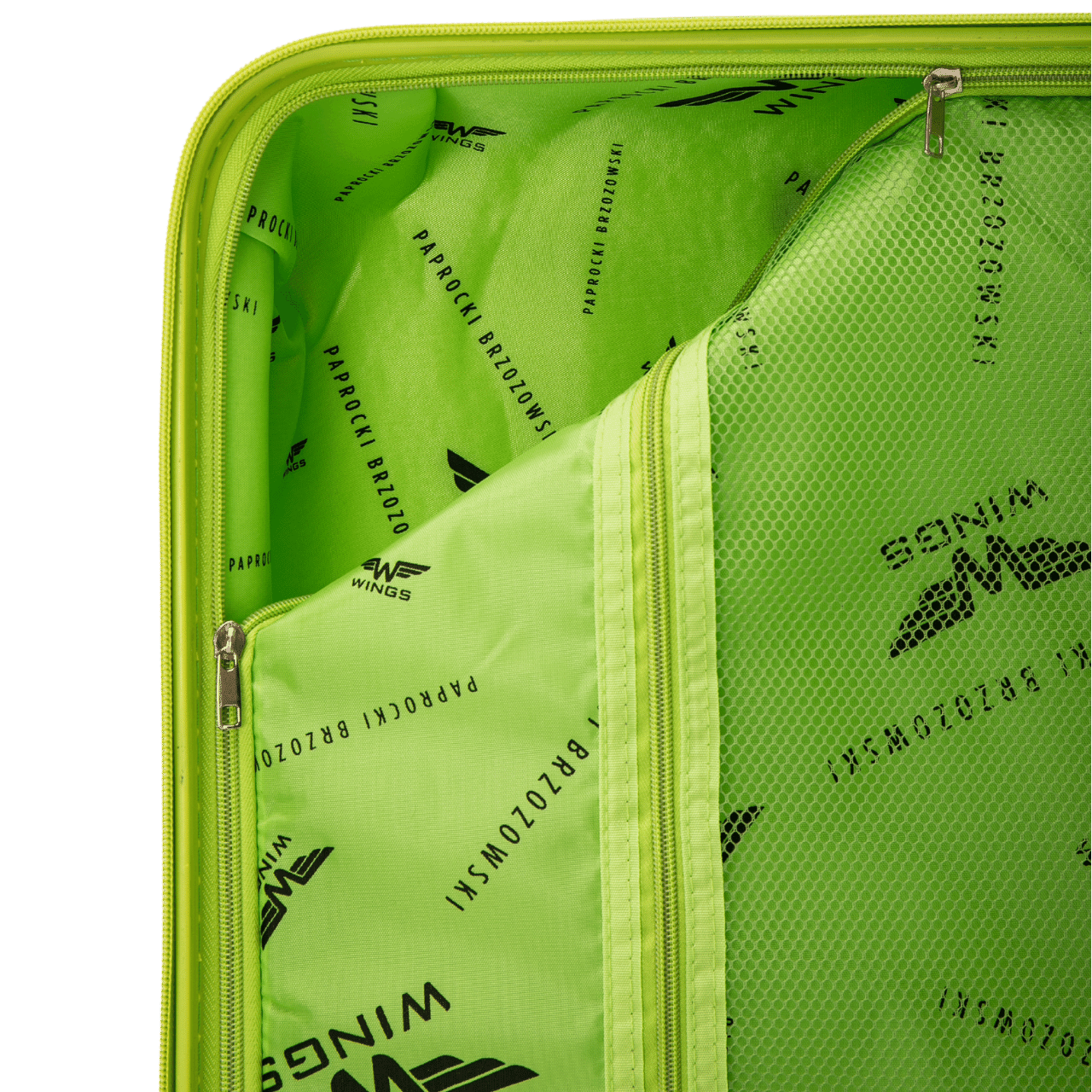 Komplet 3 walizek Wings x Paprocki Brzozowski COCKATIEL – GREEN