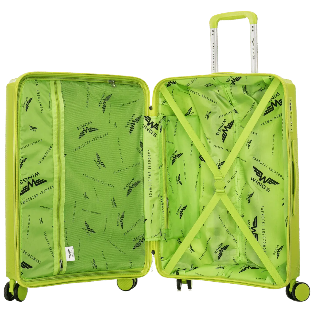 Walizka średnia Wings x Paprocki Brzozowski COCKATIEL – 24" GREEN WINGS X PAPROCKI BRZOZOWSKI