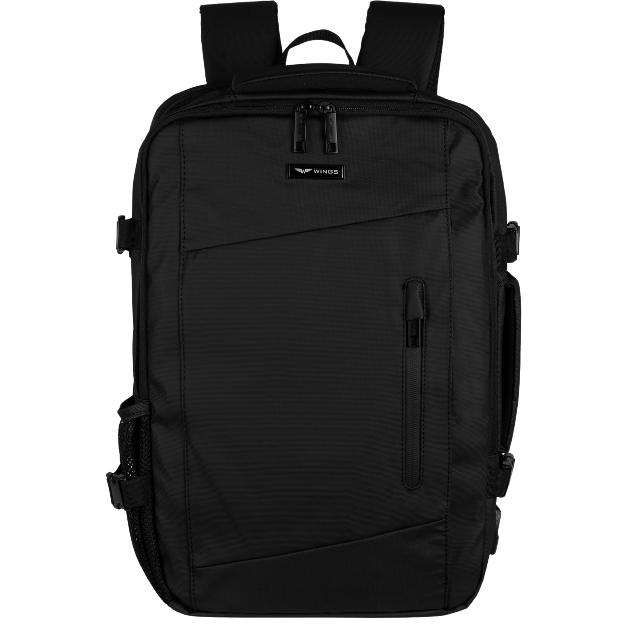 Wielofunkcyjny plecak z poszerzeniem VIREO 002 - BLACK VIREO COLLECTION