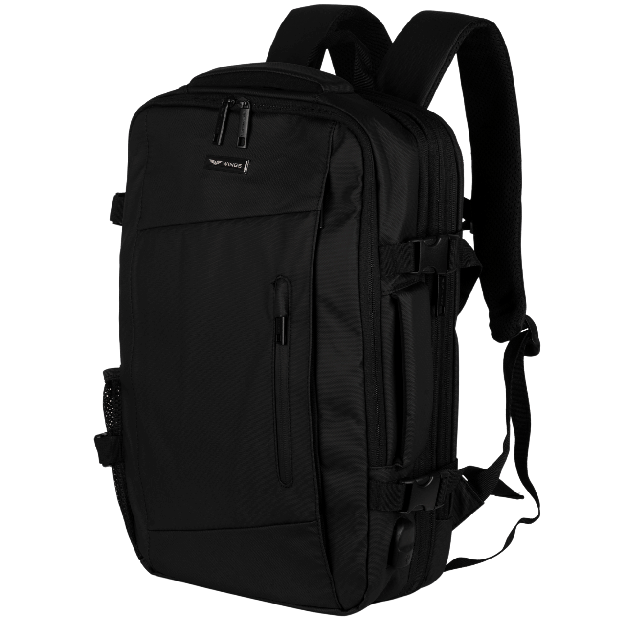 Wielofunkcyjny plecak z poszerzeniem VIREO 002 - BLACK VIREO COLLECTION