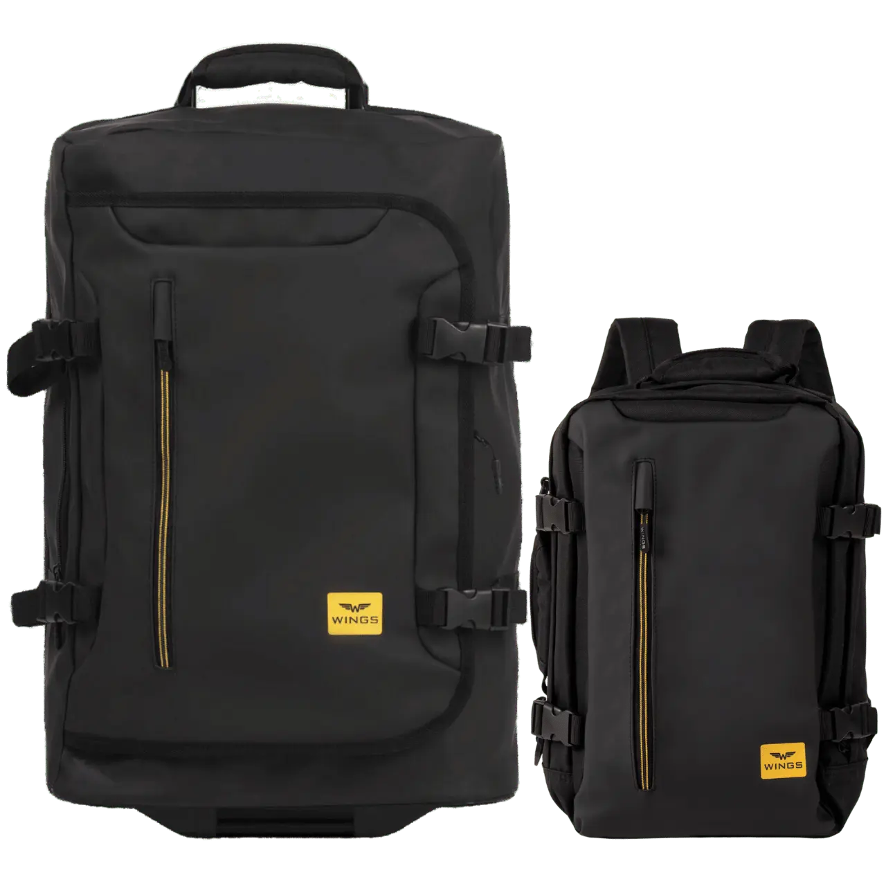 WINGS Komplet podróżny 2w1 plecak + walizka S 20" PARTRIGE Black PARTRIGE COLLECTION