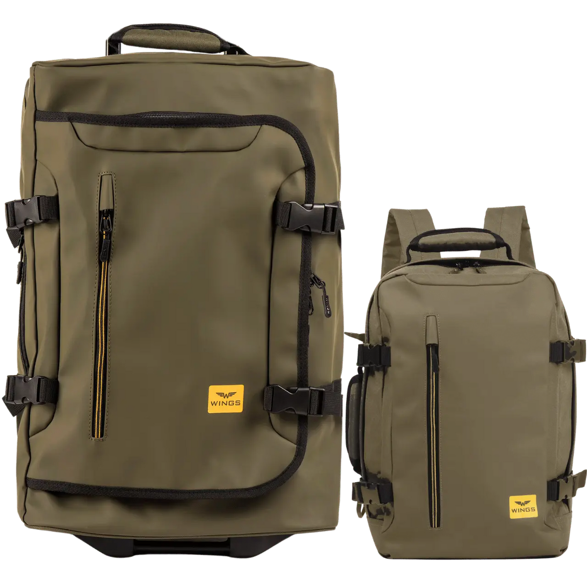 WINGS Komplet podróżny 2w1 plecak + walizka S 20" PARTRIGE Dark Green PARTRIGE COLLECTION