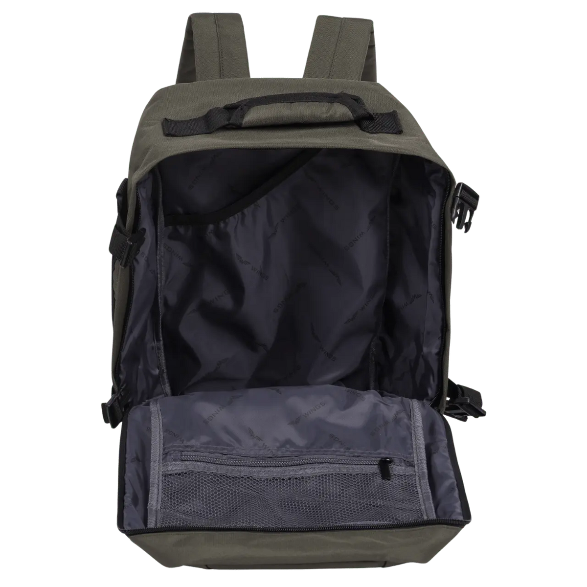 WINGS Komplet podróżny 2w1 plecak + walizka S 20" PARTRIGE Dark Green PARTRIGE COLLECTION