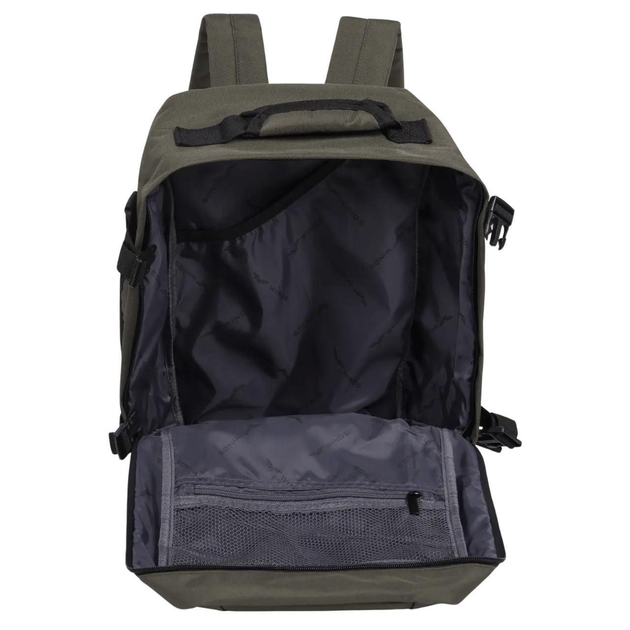 WINGS Komplet podróżny 2w1 plecak + walizka S 20" PARTRIGE Black PARTRIGE COLLECTION