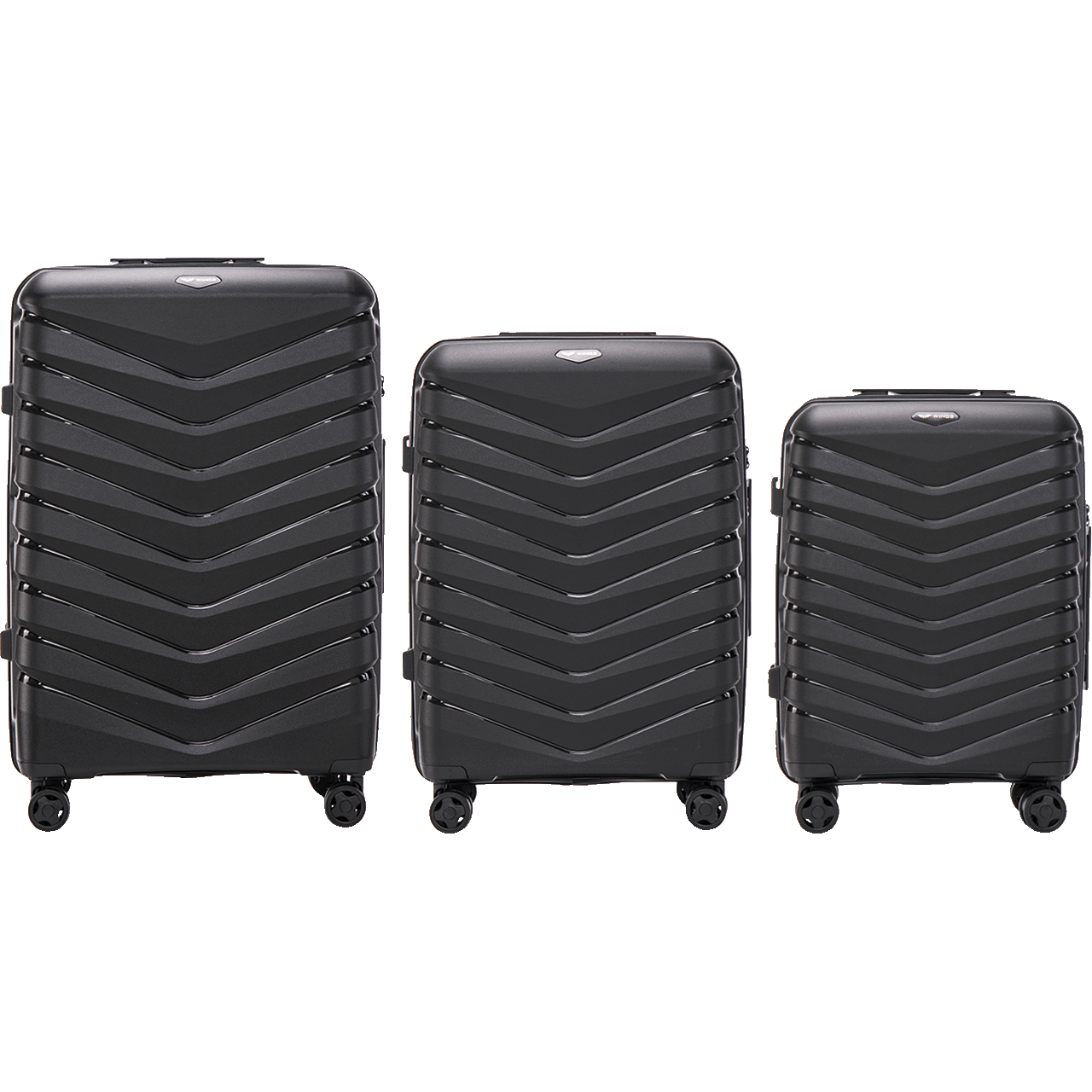 Zestaw 3 walizek Wings PHOENIX polipropylen BLACK