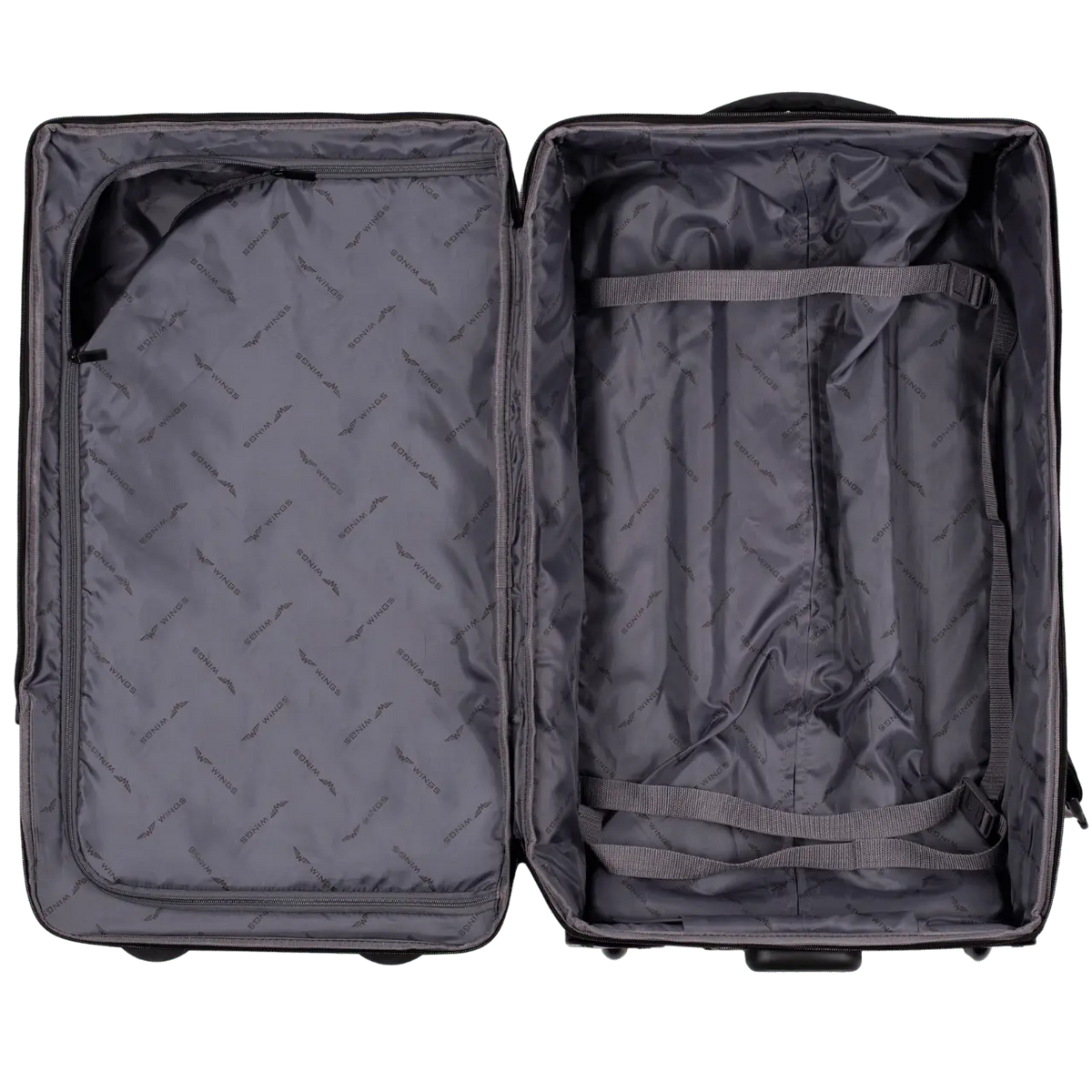 WINGS Komplet walizek miękkich 4w1 STORK Grey STORK COLLECTION