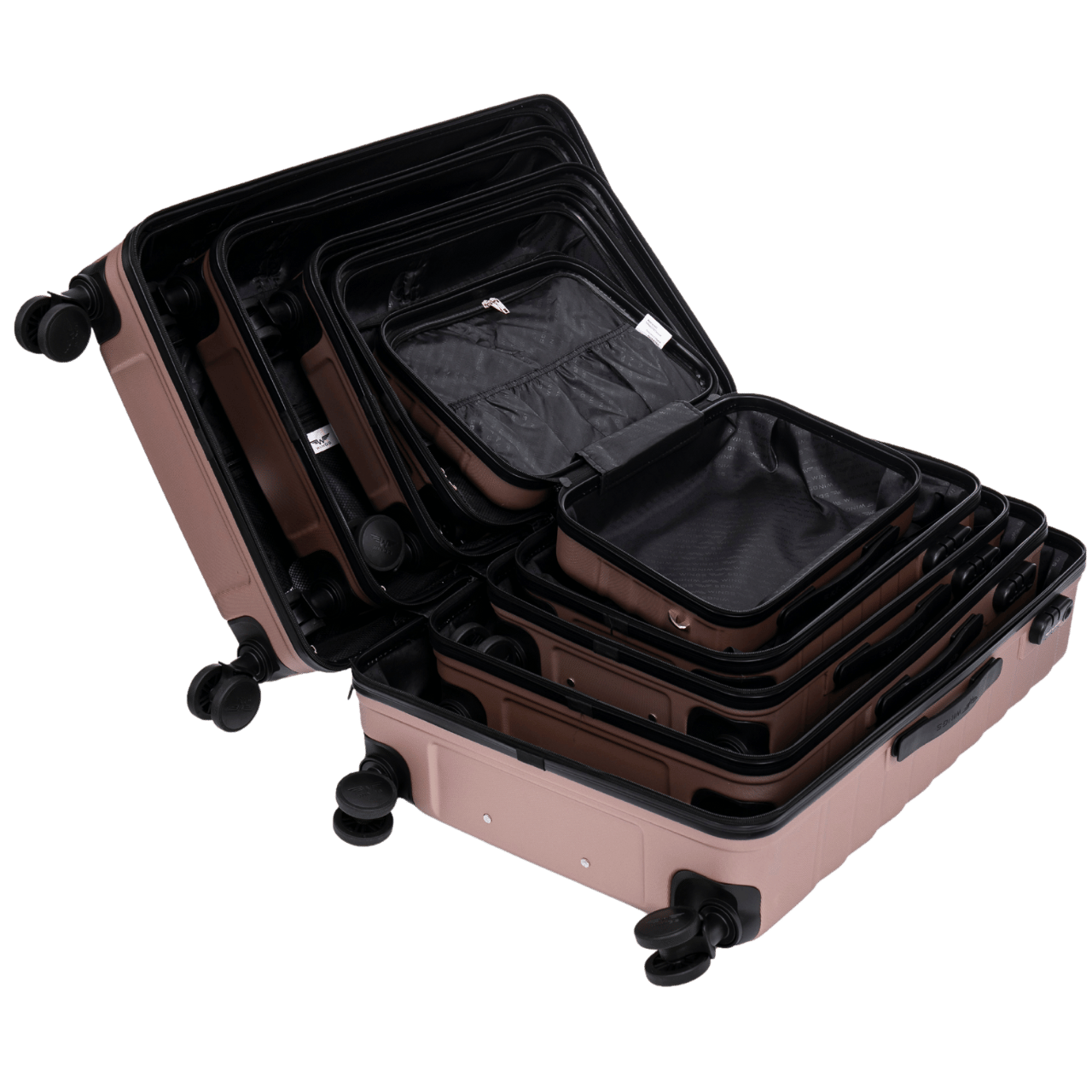 Zestaw 3 walizek Wings PEAFOWL ROSE GOLD PEAFOWL COLLECTION