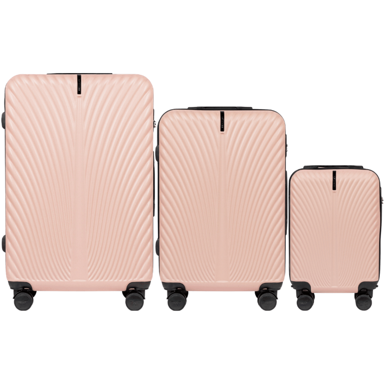 Komplet 3 WALIZEK (z 18") Wings SWAN PINK SWAN COLLECTION