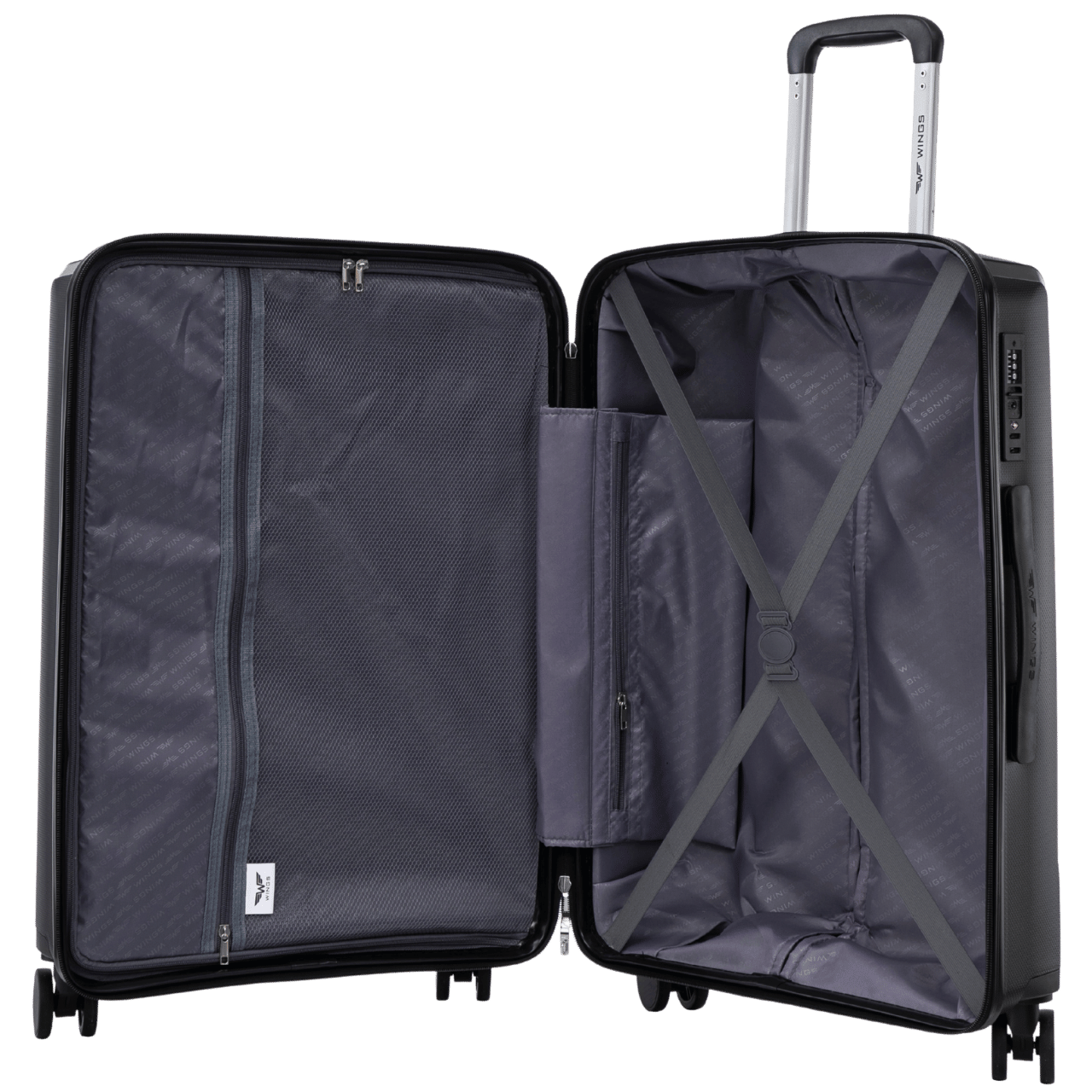 Walizka średnia Wings COCKATIEL polipropylen 24" BLACK
