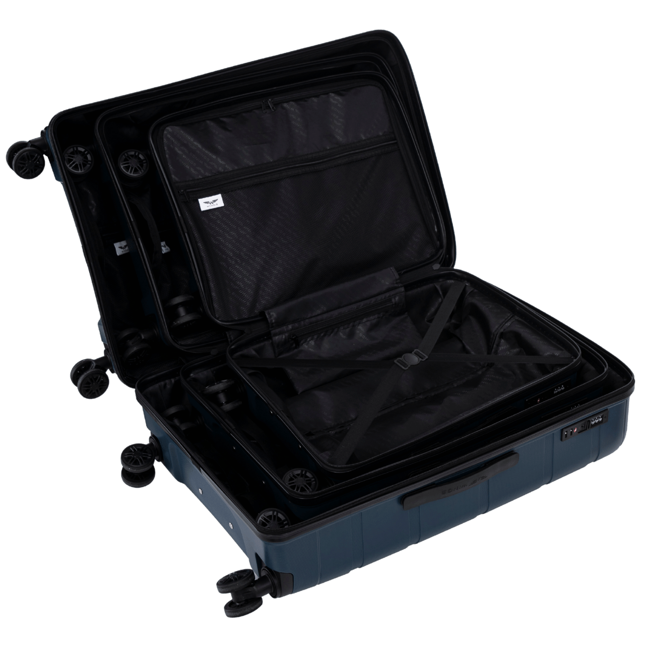 Komplet 3 walizek Wings HAWFINCH 2.0 polipropylen BLUE