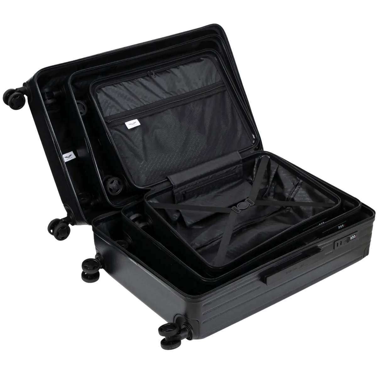 Komplet 3 WALIZEK Wings ABS+ BUNTING BLACK BUNTING COLLECTION