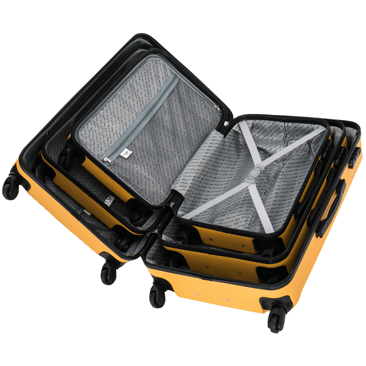 Komplet 4 walizek Wings KESTREL BLACK