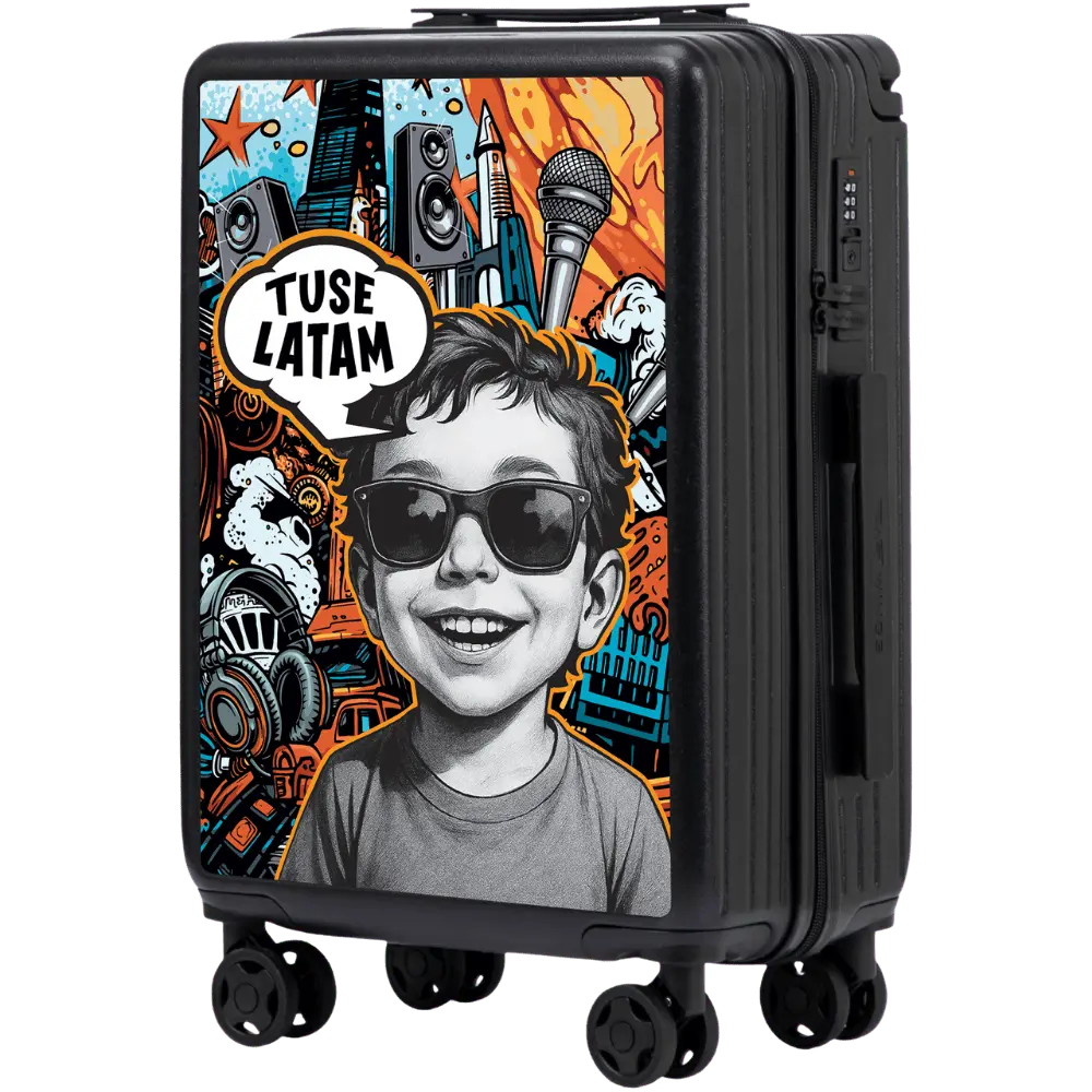 Walizka kabinowa Wings x TUSE Customized 20" BOY BLACK customized