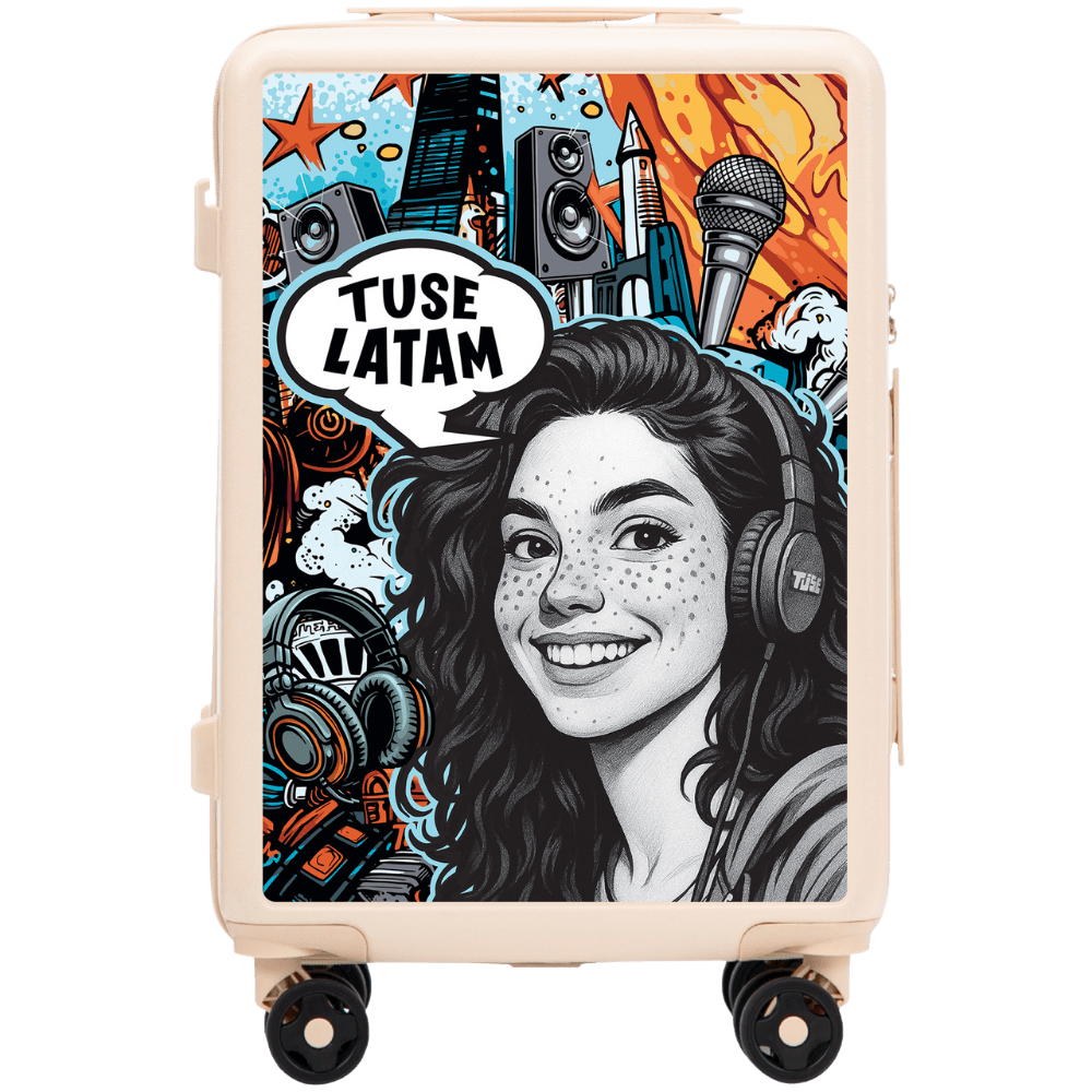 Walizka kabinowa Wings x TUSE Customized 20" GIRL DIRTY WHITE