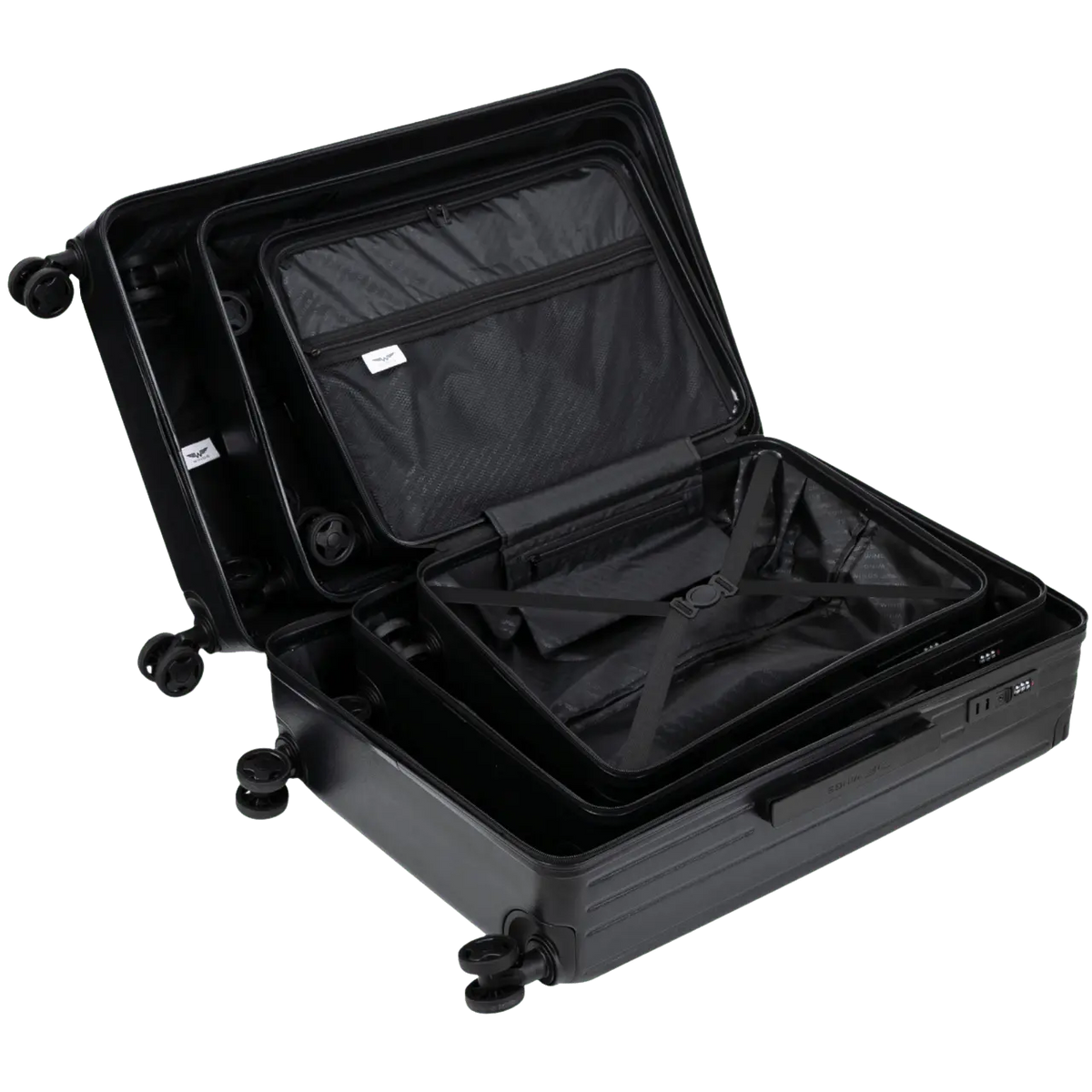 Walizka średnia Wings ABS+ 24" Customized BLACK ZEUS customized