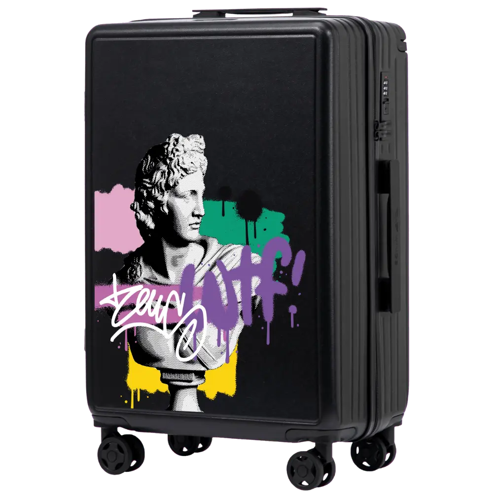 Walizka średnia Wings ABS+ 24" Customized BLACK ZEUS customized