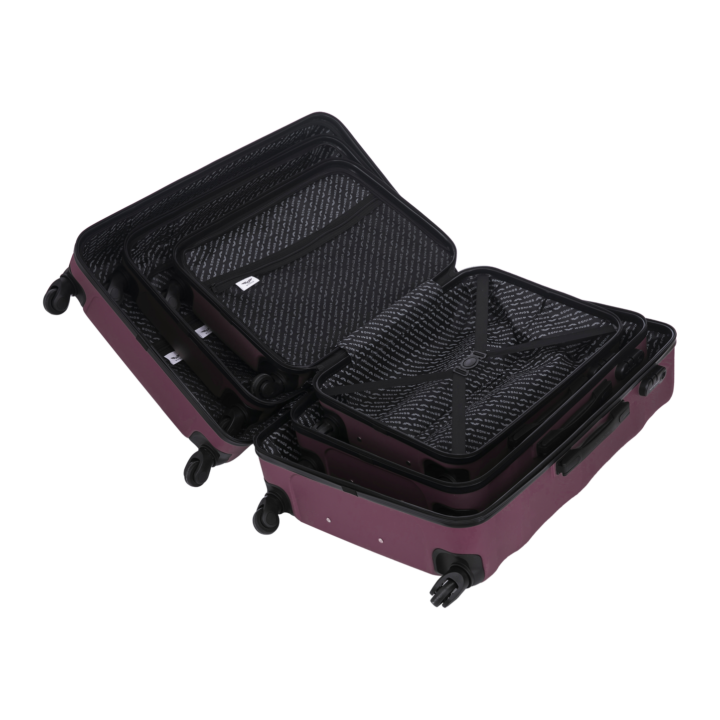 Walizka ŚREDNIA WINGS ABS+ VULTURE 24" Burgundy VULTURE COLLECTION