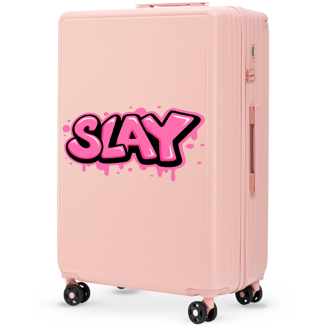 Walizka duża Wings ABS+ 28" Customized PINK SLAY