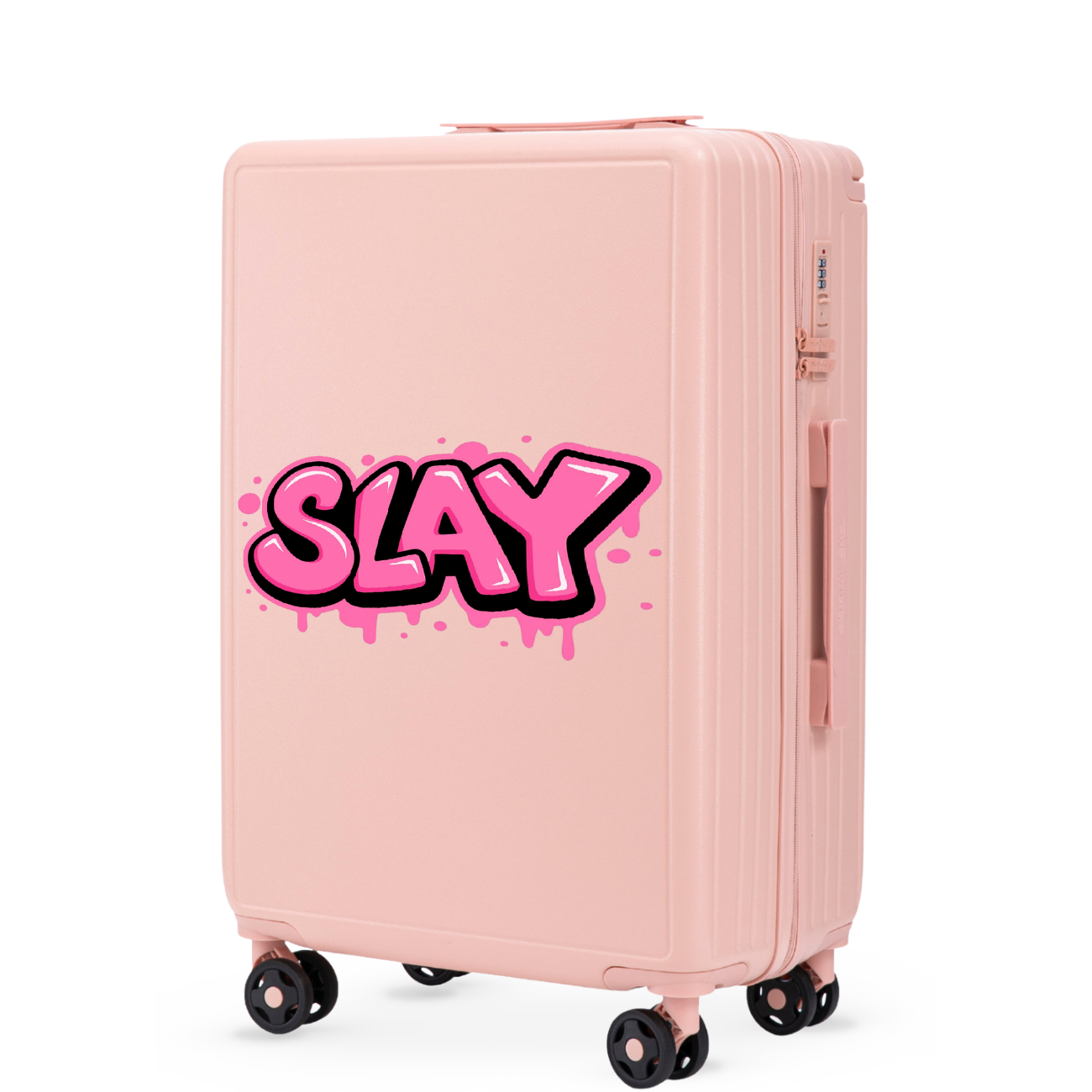 Walizka średnia Wings ABS+ 24" Customized PINK SLAY