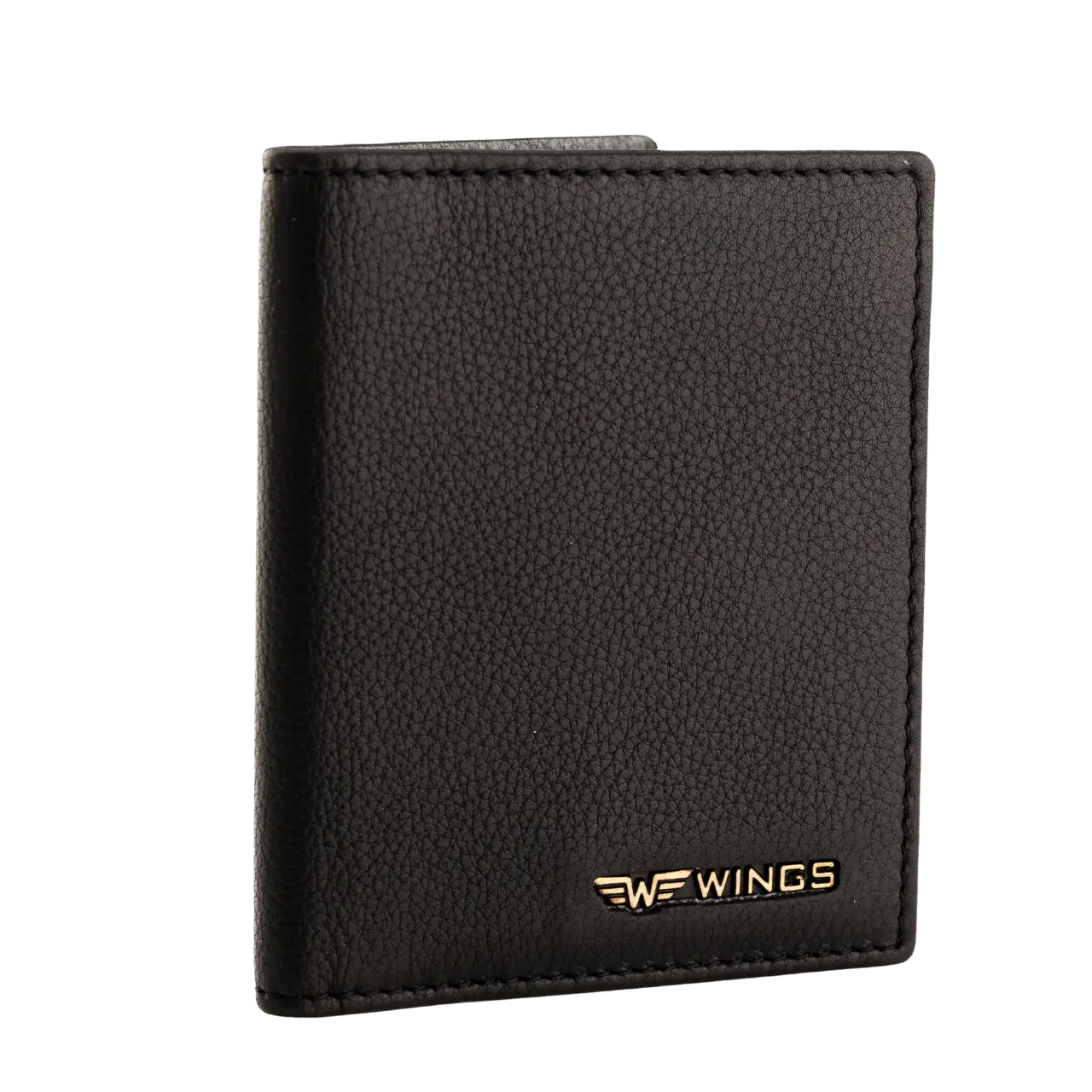 WINGS Cardholder ze skóry naturalnej Black LEATHER COLLECTION