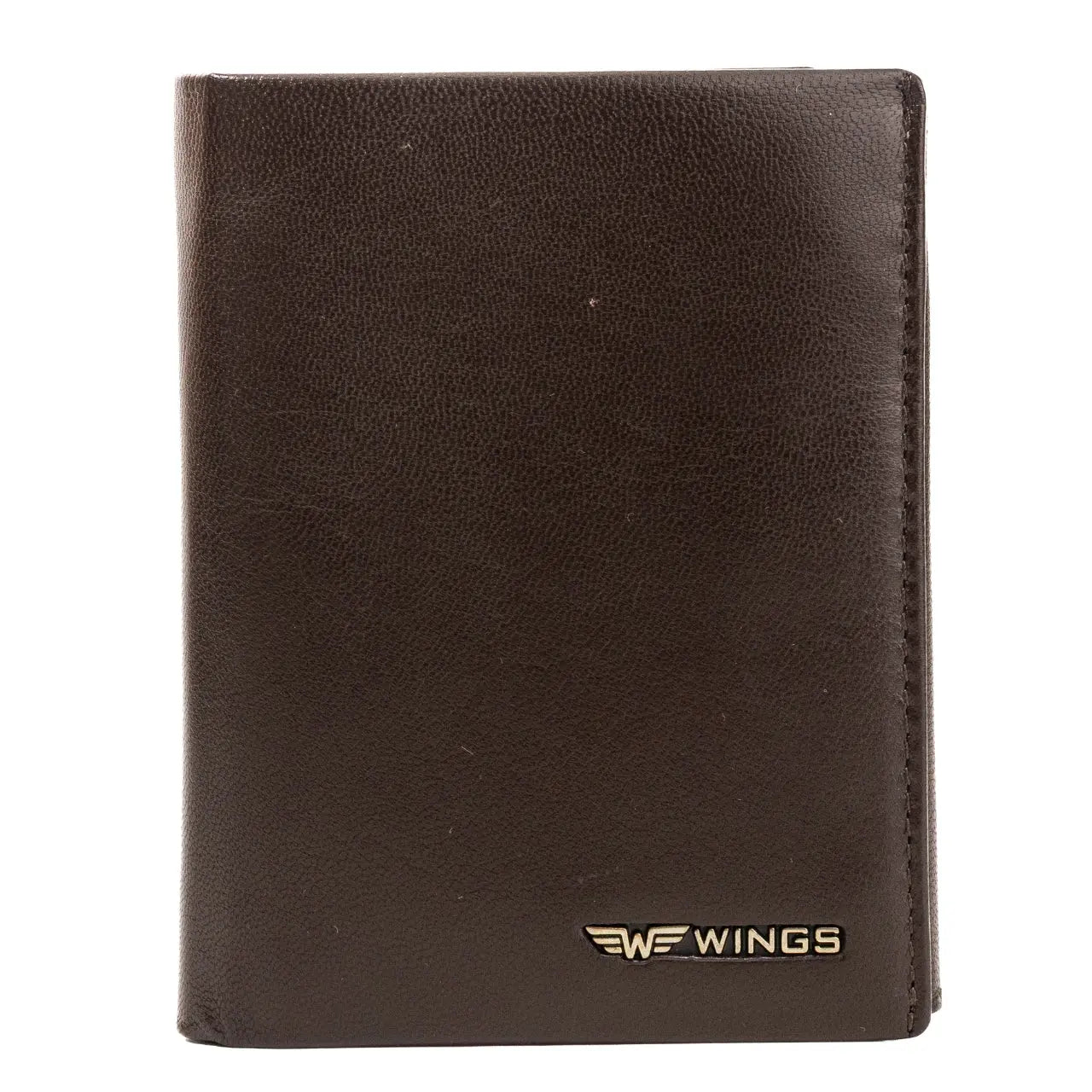 WINGS Męski portfel ze skóry naturalnej Brown LEATHER COLLECTION