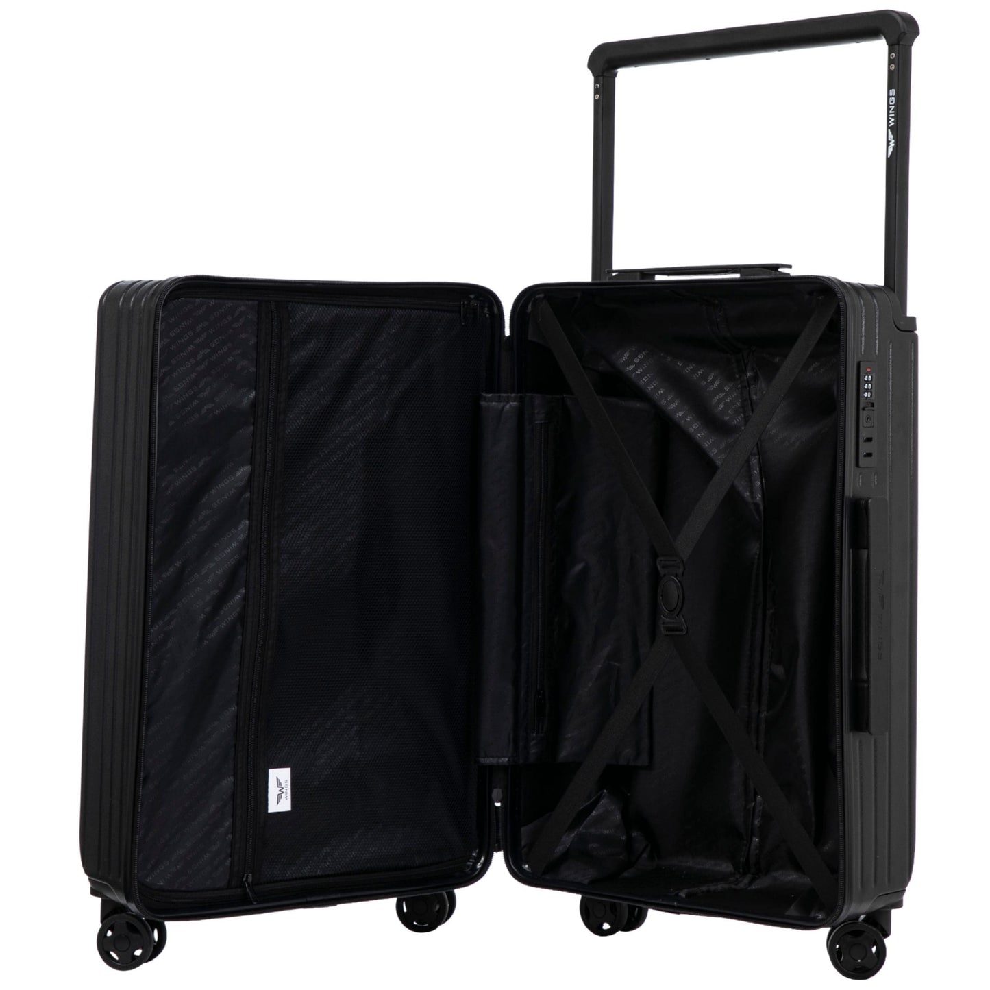 Walizka kabinowa Wings ABS+ 20" Customized BLACK CIAO