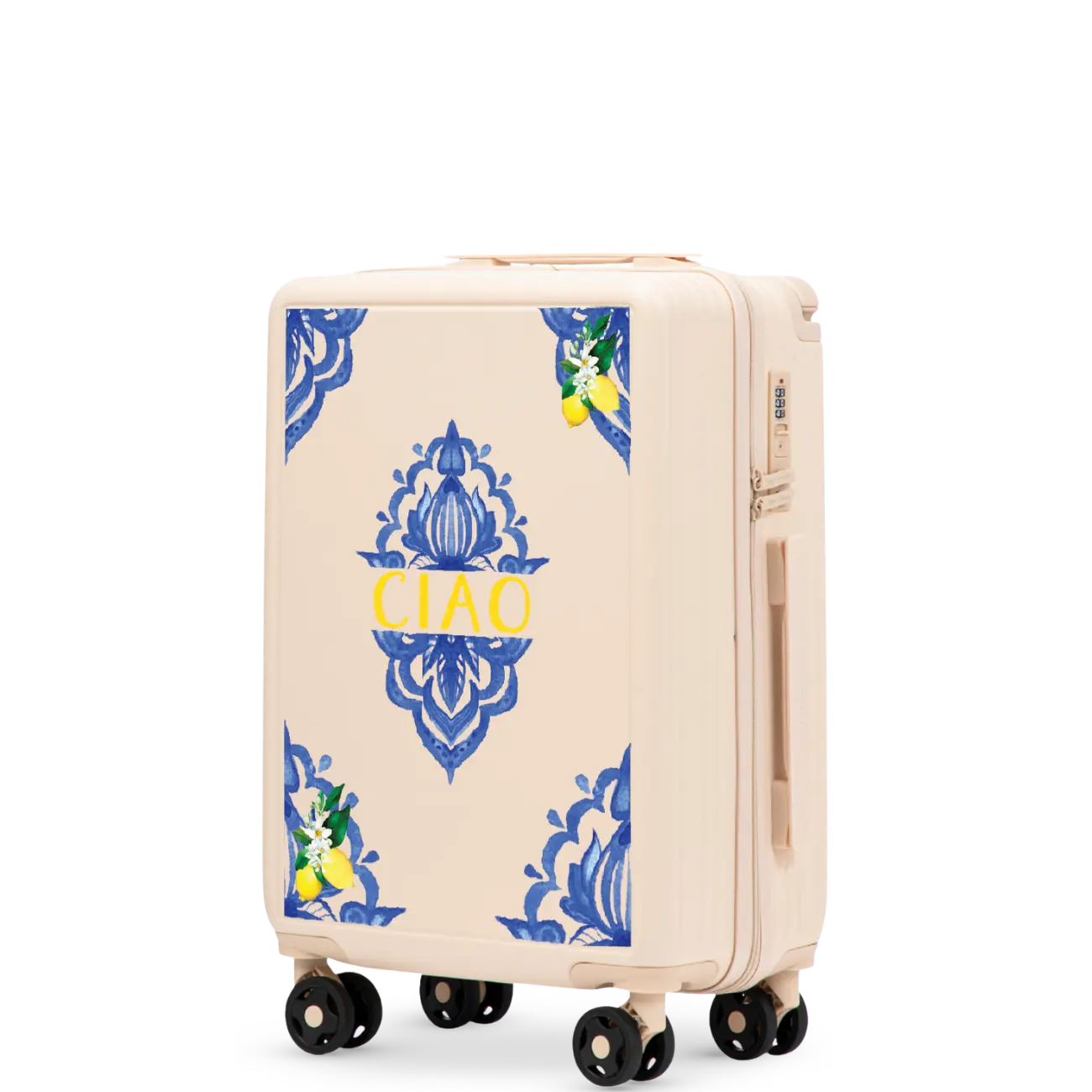 Walizka kabinowa Wings ABS+ 20" Customized DIRTY WHITE CIAO customized