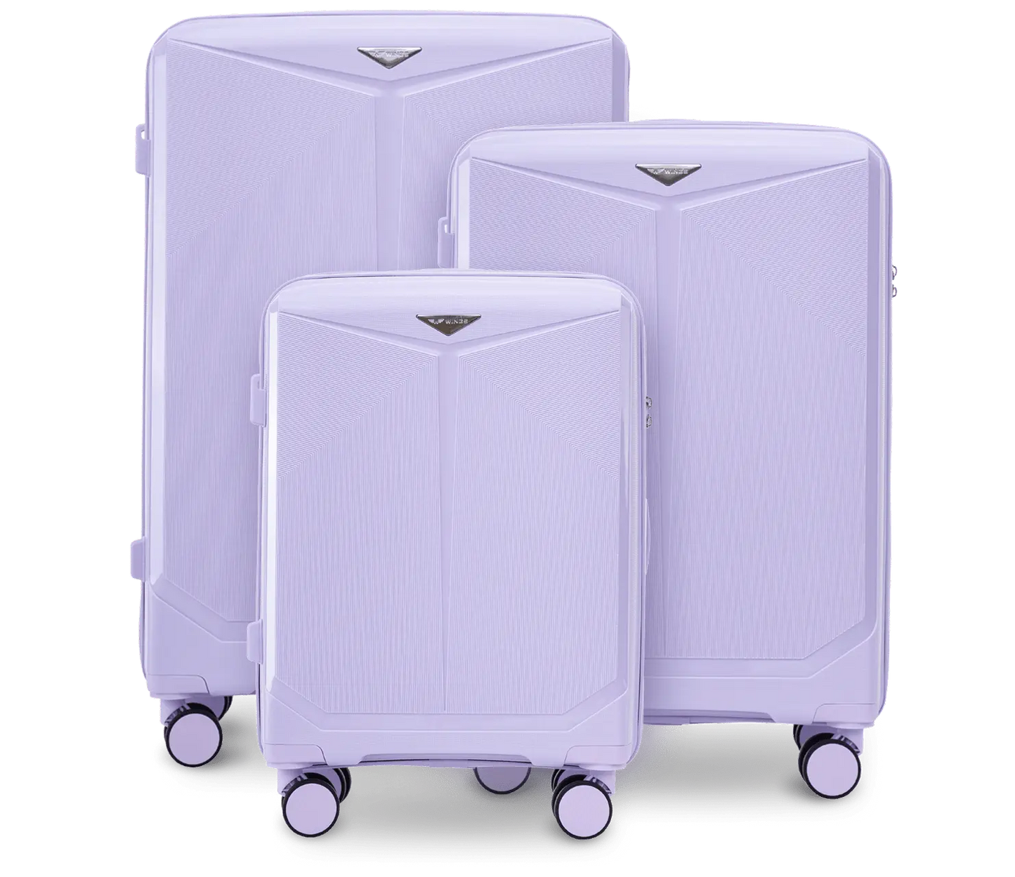Komplet 3 walizek Wings COCKATIEL polipropylen WHITE PURPLE COCKATIEL COLLECTION