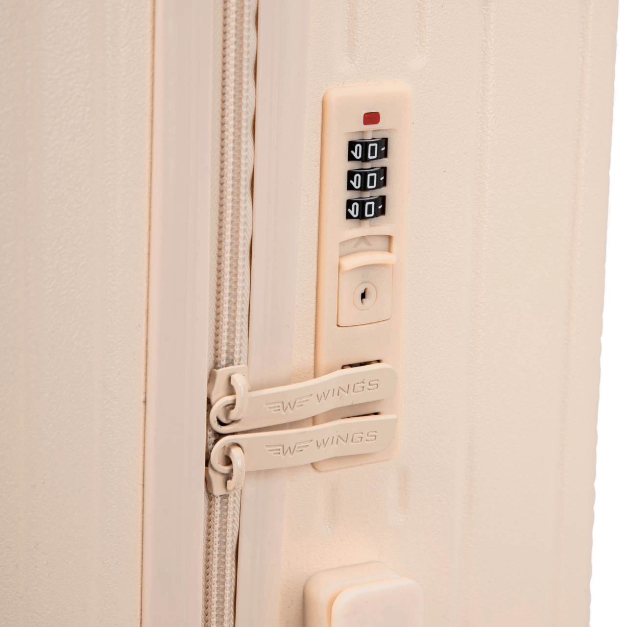 Walizka kabinowa Wings ABS+ 20" Customized DIRTY WHITE POPIERSIE