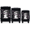 Komplet 3 WALIZEK Wings ABS+ Customized BLACK POPIERSIE