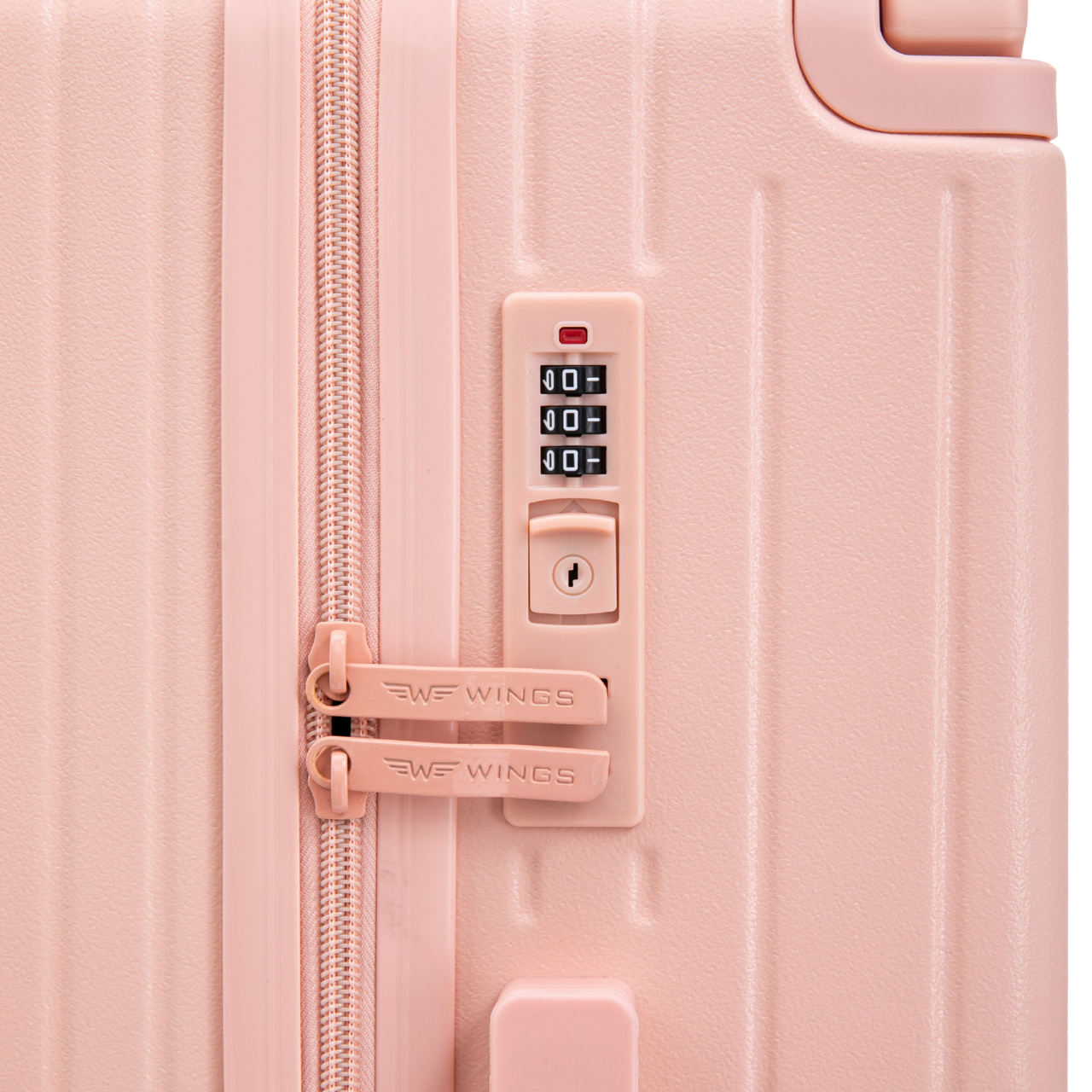Walizka kabinowa Wings ABS+ 20" Customized SOFT PINK DOG
