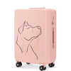 Walizka średnia Wings ABS+ 24" Customized SOFT PINK DOG