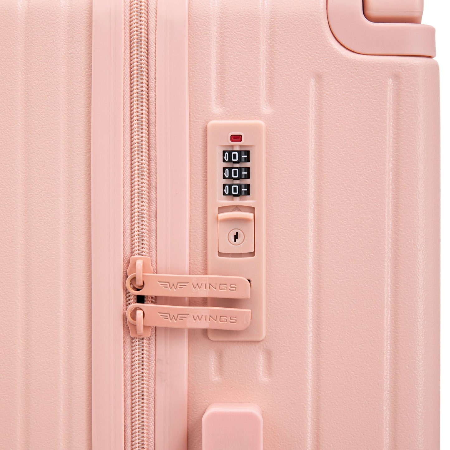 Walizka kabinowa Wings ABS+ 20" Customized SOFT PINK LIPS