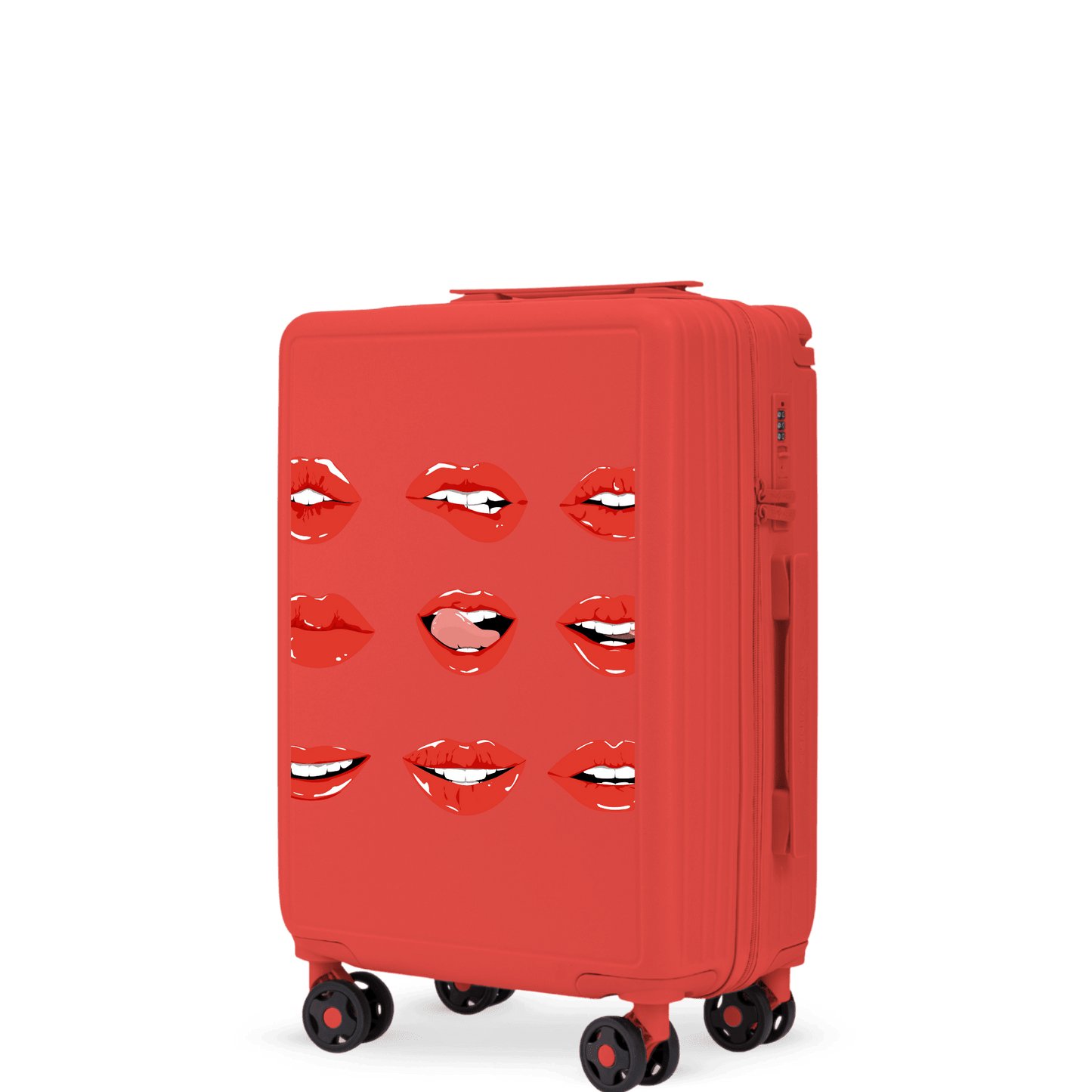 Walizka kabinowa Wings ABS+ 20" Customized RED LIPS