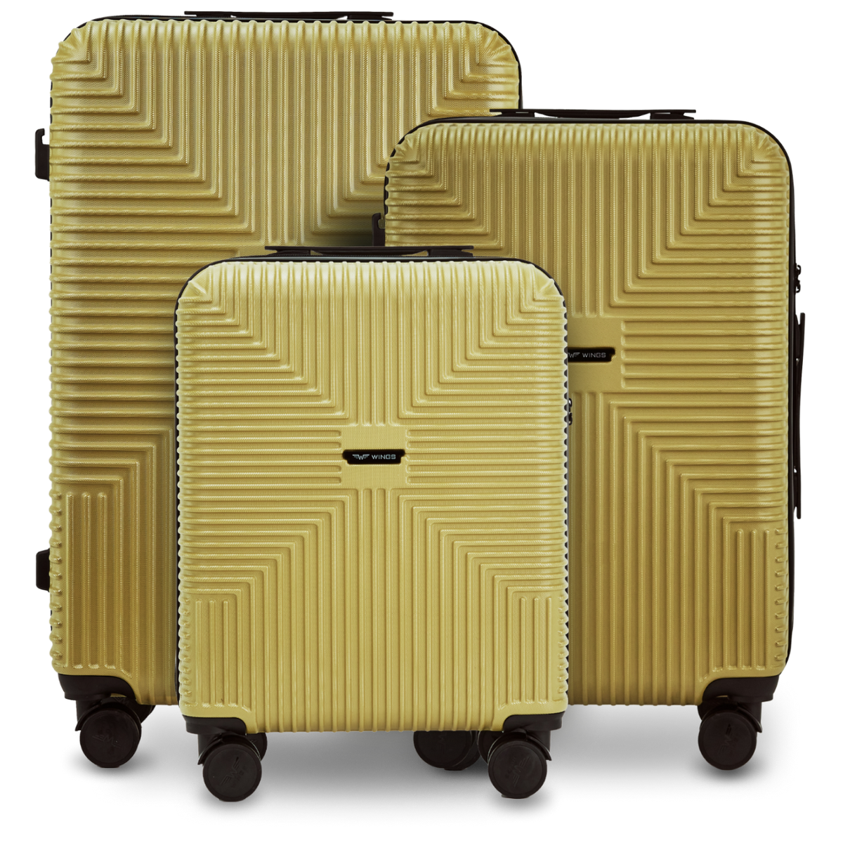 Komplet 3 walizek WINGS PC ECO JACKDAW TEA GREEN JACKDAW COLLECTION