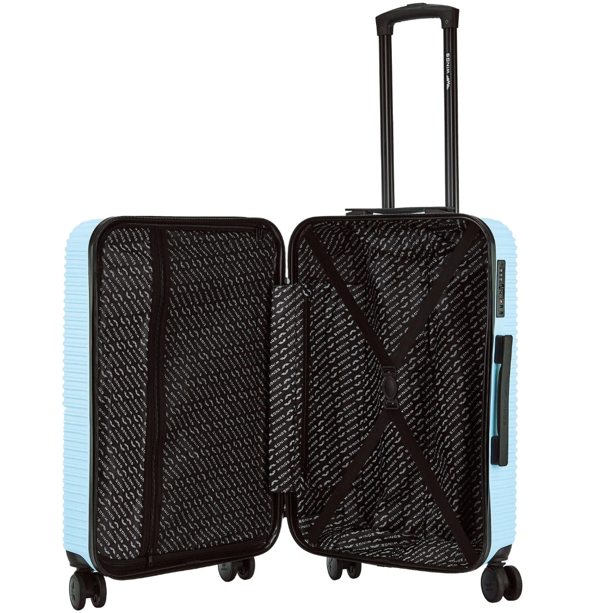 Komplet 3 walizek WINGS PC ECO JACKDAW LIGHT BLUE JACKDAW COLLECTION