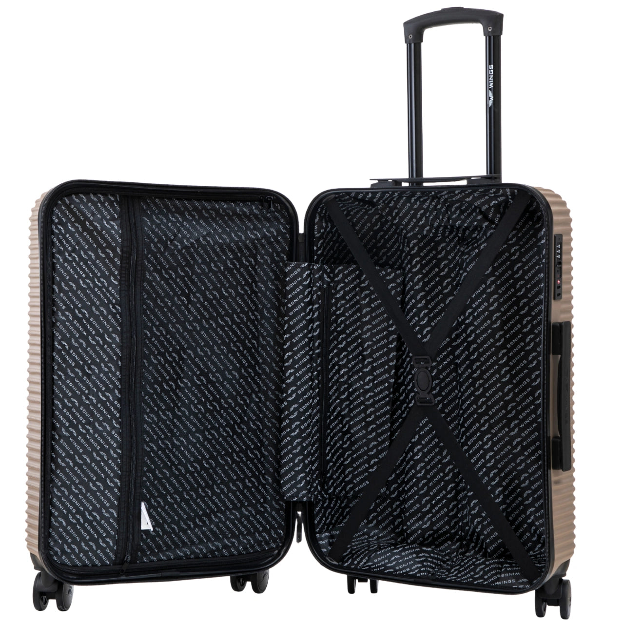 Komplet 3 walizek WINGS PC ECO CHAMPAGNE JACKDAW COLLECTION